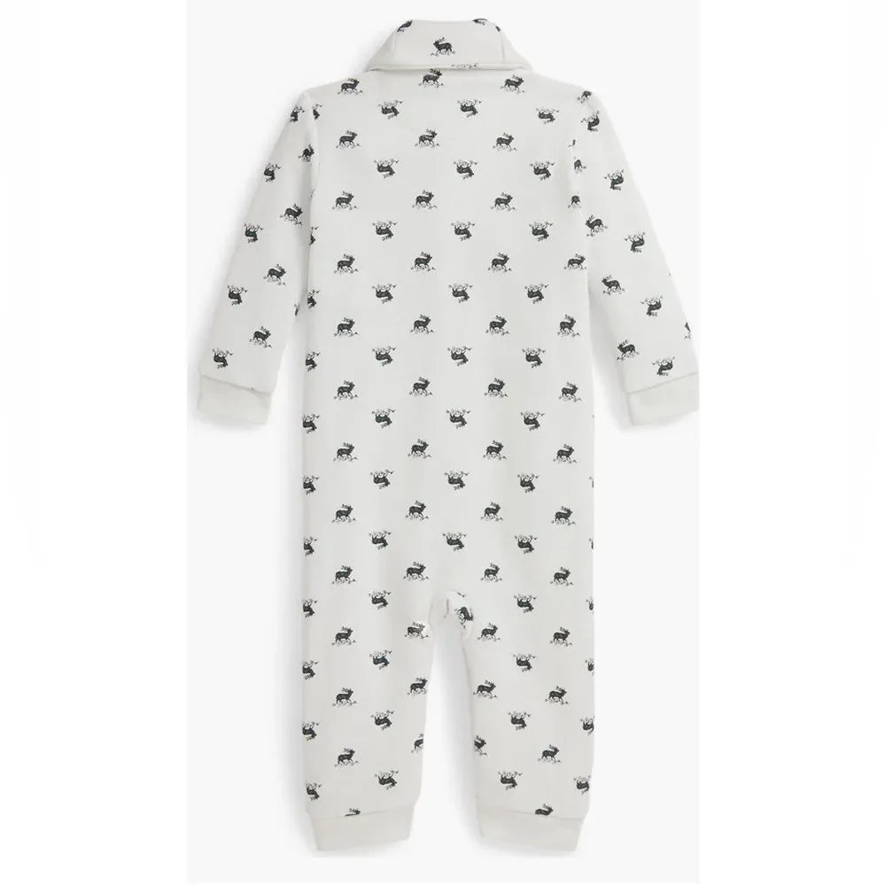 Ralph Lauren Print Fleece Romper New!